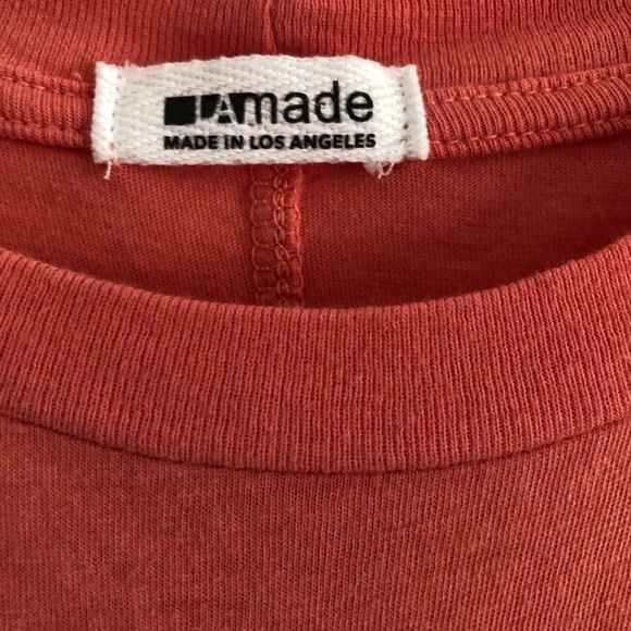 LAmade Tank Top Naomi Shirred Front Orange Small - Picture 10 of 14